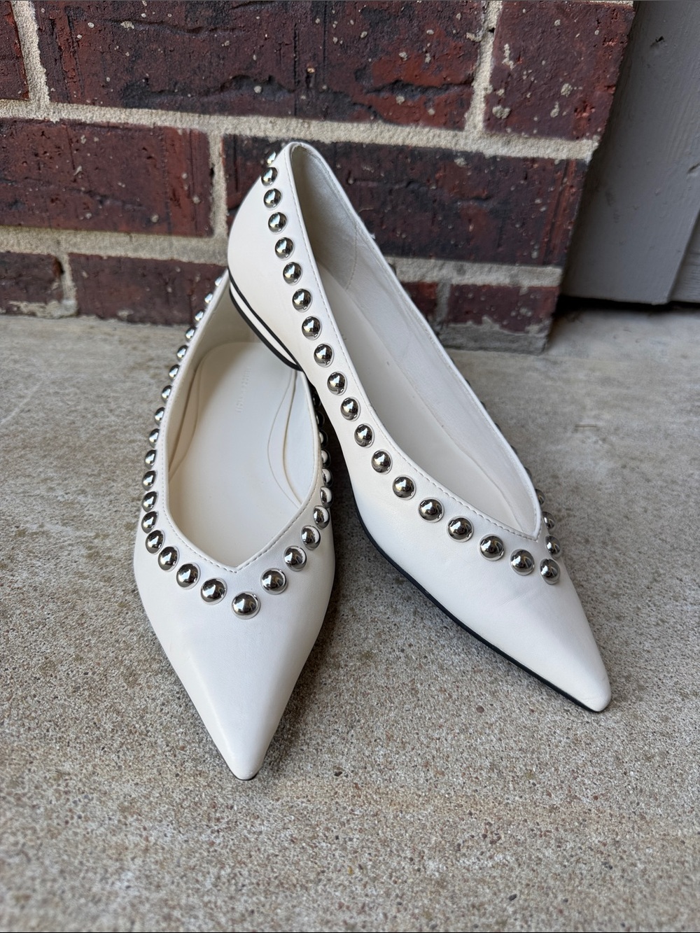 Rebecca Minkoff Studded Pointed-Toe Ballet Flats